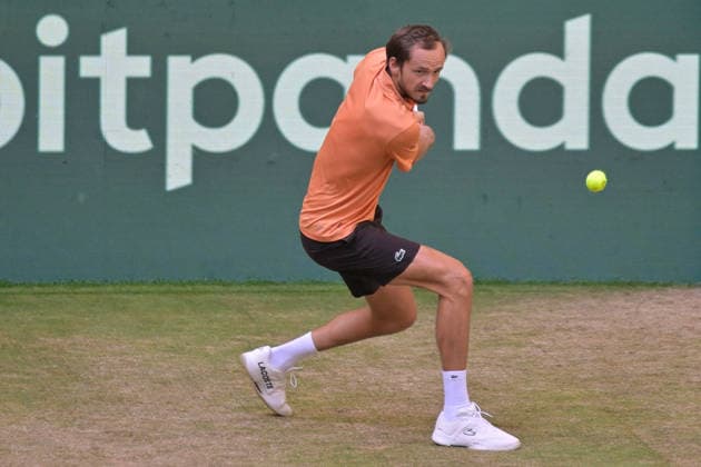 Daniil Medvedev June 19, 2026 ¢ Tennis ¢ TERRA WORTMANN OPEN ¢ ATP 500, heristo arena Halle Westfalen, TERRA WORTMANN OPEN, North Rhine-Westphalia, Germany,detected_source_language Copyright: xpepphotox xPeterxEppingerx pep00321, pep_20260619_hm_375823