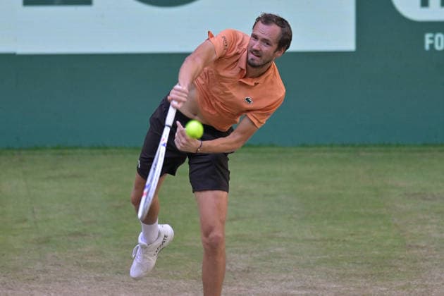 Daniil Medvedev June 19, 2026 ¢ Tennis ¢ TERRA WORTMANN OPEN ¢ ATP 500, heristo arena Halle Westfalen, TERRA WORTMANN OPEN, North Rhine-Westphalia, Germany,detected_source_language Copyright: xpepphotox xPeterxEppingerx pep00321, pep_20260619_hm_375973