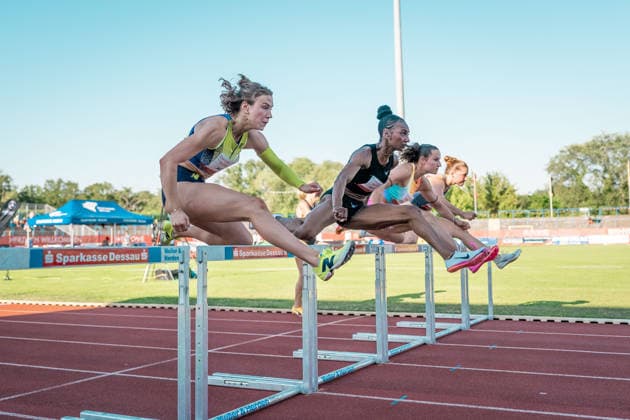 Marlene Meier, TSV Bayer 04 Leverkusen, 255, Womens 100m Hurdles, GER, Track and Field, Athletics, ANHALT 2026, Dessau, June 19, 2026, GER, Track and Field, Athletics, ANHALT 2026, Dessau, June 19, 2026, Dessau,detected_source_language Copyright: xStefanxMayerx EP_SMR