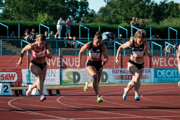 Lueckenkemper Gina SCC Berlin, 201, Womens 100m, GER, Track and Field, Athletics, ANHALT 2026, Dessau, June 19, 2026, GER, Track and Field, Athletics, ANHALT 2026, Dessau, June 19, 2026, Dessau,detected_source_language Copyright: xStefanxMayerx EP_SMR