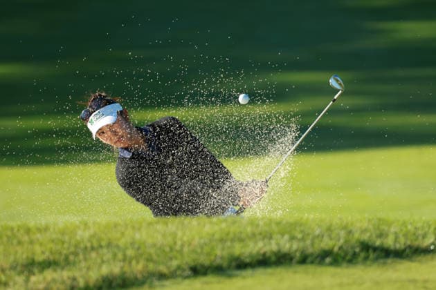 Meijer LPGA, Golf Damen Classic BELMONT, MICHIGAN - JUNE 19: Alison Lee of the United States hits out of the bunker toward the 10th green during the second round of the Meijer LPGA Classic for Simply Give golf tournament at Blythefield Country Club in Belmont, MI, USA Friday, June 19, 2026. Belmont Michigan United States  Copyright: xJorgexLemusx originalFilename:lemus-meijerlp260619_np34G.jpg