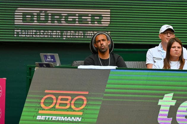 Dustin Brown (GER) reacts with surprise to a rally at the TERRA WORTMANN Open 2026, Tennis, ATP, Mens 500, Tournament, Main Draw, Quarterfinals, June 19, 2026, TERRA WORTMANN Open 2026, Tennis, ATP, Men’s 500, Tournament, Main Draw, Quarterfinals, June 19, 2026, Indoor,detected_source_language Copyright: xEibner-Pressefoto RobertxGertzenx EP_RGN