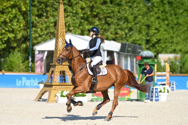 Priscila Pasquel sur FEIN LOTTA DK participe au Prix Lagree France de de la 12ème édition Longines Paris Eiffel Jumping au pied de la Tour Eiffel sur le Champ-de-Mars à Paris, France, le 19 juin 2026. Perusseau-Veeren Bestimage Lagree France Prize during the 12th edition of the Longines Paris Eiffel Jumping at Champ-de-Mars near Eiffel Tower in Paris, France, on June 19, 2026. Paris France  Copyright: xPerusseau-Veerenx xBestimagexPerusseau-Veerenx xBestimagex