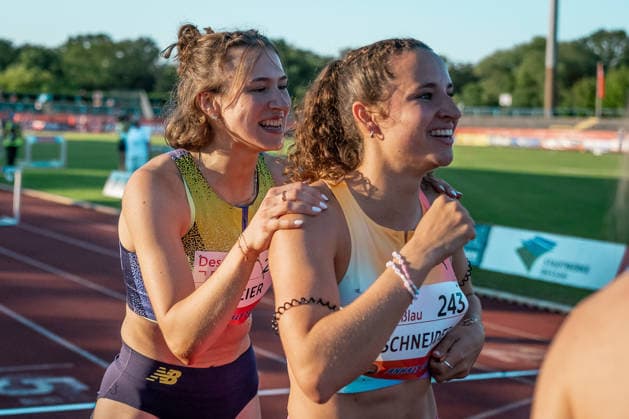 Marlene Meier, TSV Bayer 04 Leverkusen, 255, Womens 100m Hurdles, Rosina Schneider, TV Sulz, 243, Womens 100m Hurdles, GER, Track and Field, Athletics, ANHALT 2026, Dessau, June 19, 2026, GER, Track and Field, Athletics, ANHALT 2026, Dessau, June 19, 2026, Dessau,detected_source_language Copyright: xStefanxMayerx EP_SMR
