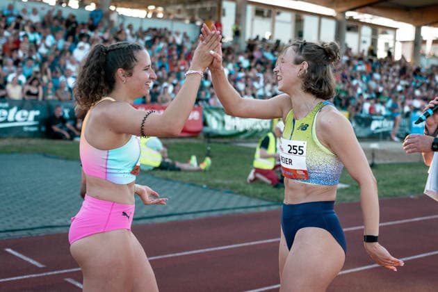 Marlene Meier, TSV Bayer 04 Leverkusen, 255, Womens 100m Hurdles, Rosina Schneider, TV Sulz, 243, Womens 100m Hurdles, GER, Track and Field, Athletics, ANHALT 2026, Dessau, June 19, 2026, GER, Track and Field, Athletics, ANHALT 2026, Dessau, June 19, 2026, Dessau,detected_source_language Copyright: xStefanxMayerx EP_SMR