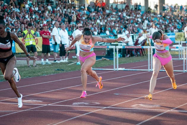 Schneider Rosina TV Sulz, 243, Womens 100m Hurdles, GER, Track and Field, Athletics, ANHALT 2026, Dessau, June 19, 2026, GER, Track and Field, Athletics, ANHALT 2026, Dessau, June 19, 2026, Dessau,detected_source_language Copyright: xStefanxMayerx EP_SMR
