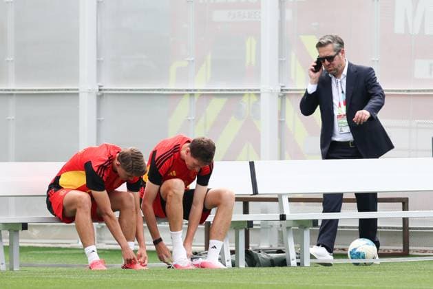 RBFA sports director Vincent Mannaert pictured during a training session of Belgian national soccer team Red Devils in their base camp, home of the Seattle Sounders, Renton, Seattle, USA, on Friday 19 June 2026. The Red Devils prepare for their next game in the group stage of the 2026 FIFA World Cup, WM, Weltmeisterschaft, Fussball BRUNOxFAHY  x178321096x