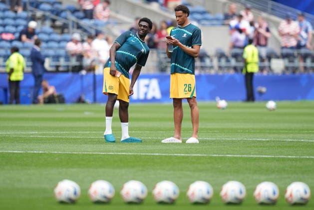 USA v Australia - FIFA World Cup, WM, Weltmeisterschaft, Fussball 2026 - Group D SEATTLE, USA - JUNE 19: Tete Yengi (26) of Australia is seen prior the 2026 FIFA World Cup First Stage Group D match between USA and Australia at Lumen Field (Seattle Stadium) in Seattle, Washington, United States on June 19, 2026. Ercin Erturk Anadolu Washington United States. Editorial use only. Please get in touch for any other usage.  Copyright: x2026xAnadoluxErcinxErturkx