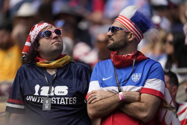FIFA World Cup, WM, Weltmeisterschaft, Fussball 2026 - Group D - USA vs Australia Supporters of USA cheer ahead of the FIFA World Cup 2026 group stage match USA against Australia, in Seattle, USA, 19 June 2026. SEATTLE United States  Copyright: xSTEPHANxBRASHEARx