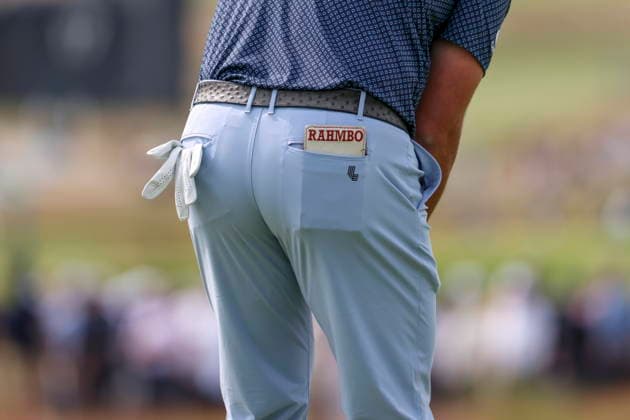 US Open Golf Championship - Round 2 The logbook of Jon Rahm of Spain with his nickname, Rahmbo, is seen in his back pocket as he putts during the second round of the 2026 US Open golf tournament at the Shinnecock Hills Golf Club in Southampton, New York, USA, 19 June 2026. SOUTHAMPTON NEW YORK UNITED STATES  Copyright: xSARAHxYENESELx