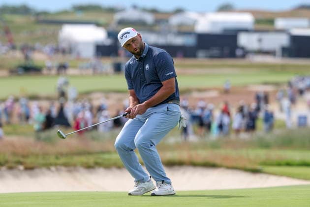 US Open Golf Championship - Round 2 Jon Rahm of Spain reacts to his putt during the second round of the 2026 US Open golf tournament at the Shinnecock Hills Golf Club in Southampton, New York, USA, 19 June 2026. SOUTHAMPTON NEW YORK UNITED STATES  Copyright: xSARAHxYENESELx