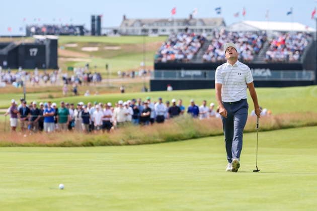 US Open Golf Championship - Round 2 Jordan Spieth of the US reacts to his putt during the second round of the 2026 US Open golf tournament at the Shinnecock Hills Golf Club in Southampton, New York, USA, 19 June 2026. SOUTHAMPTON NEW YORK UNITED STATES  Copyright: xSARAHxYENESELx