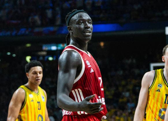Wenyen Gabriel (Bayern München, 32) 19.06.2026, Alba Berlin vs Bayern München, Basketball, BBL, Max-Schmeling Halle, Berlin BBL regulations prohibit any use of photographs as image sequences and or quasi-video. *** Wenyen Gabriel, Bayern Munich, 32 19 06 2026, Alba Berlin vs. Bayern Munich, Basketball, BBL, Max Schmeling Halle, Berlin. BBL regulations prohibit any use of photographs as image sequences and or quasi-video.,detected_source_language Copyright: HMBxMedia xFinnxWeidmann