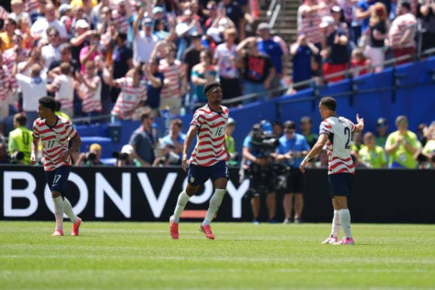 USA v Australia - FIFA World Cup, WM, Weltmeisterschaft, Fussball 2026 - Group D SEATTLE, USA - JUNE 19: Alex Freeman (16) of USA celebrates after scoring a goal during the 2026 FIFA World Cup First Stage Group D match between USA and Australia at Lumen Field (Seattle Stadium) in Seattle, Washington, United States on June 19, 2026. Ercin Erturk Anadolu Washington United States. Editorial use only. Please get in touch for any other usage.  Copyright: x2026xAnadoluxErcinxErturkx