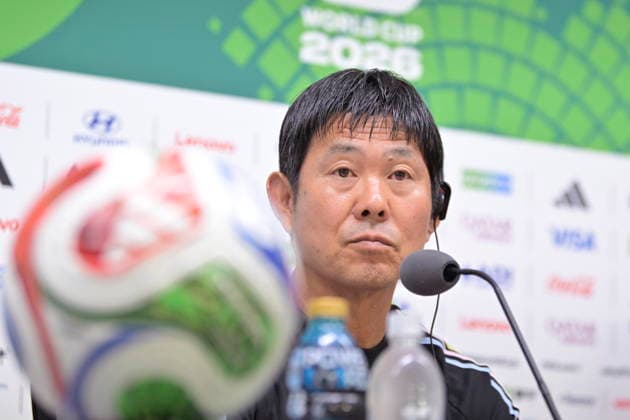 FIFA World Cup, WM, Weltmeisterschaft, Fussball 2026 - Japan press conference, PK, Pressekonferenz Japan s national team, Nationalteam coach Hajime Moriyasu attends a press conference in Monterrey, Mexico, 19 June 2026. Monterrey Mexico  Copyright: xMiguelxSierrax
