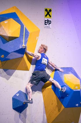 June 19, 2026 Climbing Bouldering World Climbing Series Innsbruck 2026 Mens Final Maximillian Milne GBR Innsbruck Climbing Center Innsbruck Austria,detected_source_language