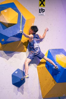 June 19, 2026 Climbing Bouldering World Climbing Series Innsbruck 2026 Mens Final Sorato Anraku JPN Innsbruck Climbing Center Innsbruck, Austria,detected_source_language