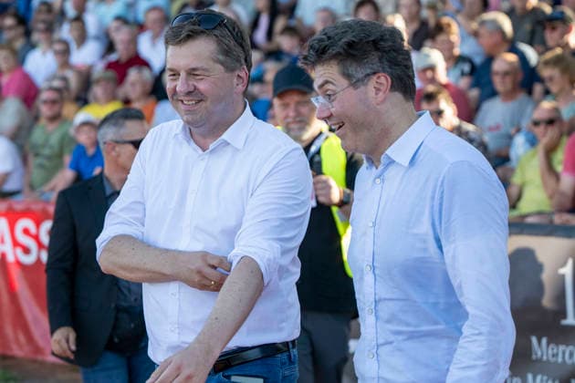 Anhalt 2026 28th International Track and Field Meeting, Dessau, Germany, June 19, 2026. Pictured, from left