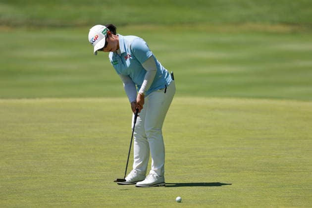 Meijer LPGA, Golf Damen Classic by Simply Give Belmont, MI - JUNE 19: Moriya Jutanugarn of Thailand putts on the 15th green during the second round of the Meijer LPGA Classic by Simply Give at Blythefield Country Club on June 19, 2026 in Belmont, Michigan. Belmont Michigan United States  Copyright: xAmyxLemusx originalFilename:lemus-meijerlp260619_npF3e.jpg