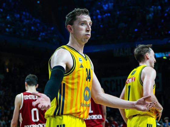 Justin Bean, Alba Berlin, 34 19 06 2026, Alba Berlin vs. Bayern Munich, Basketball, BBL, Max Schmeling Halle, Berlin. BBL regulations prohibit any use of photographs as image sequences and or quasi-video.,detected_source_language Copyright: HMBxMedia xFinnxWeidmann