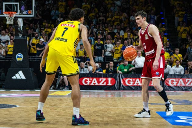 Nenad Dimitrijevic, Bayern Munich, June 19, 2026, Alba Berlin vs. Bayern Munich, Basketball, BBL, Max Schmeling Halle, Berlin. BBL regulations prohibit any use of photographs as image sequences and or quasi-video.,detected_source_language Copyright: HMBxMedia xFinnxWeidmann