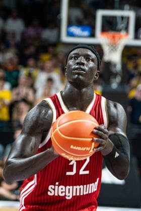 Wenyen Gabriel, Bayern Munich, 32 19 06 2026, Alba Berlin vs. Bayern Munich, Basketball, BBL, Max Schmeling Halle, Berlin. BBL regulations prohibit any use of photographs as image sequences and or quasi-video.,detected_source_language Copyright: HMBxMedia xFinnxWeidmann