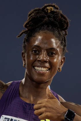 Diamond League Athletics in Doha DOHA, QATAR - JUNE 19: Jamaican athlete Kemba Nelson celebrates after finishing first in the women s 100-meter dash final during the Diamond League athletics meeting at the Suheim Bin Hamad Stadium in Doha, Qatar on June 19, 2026. Mohammed Dabbous Anadolu Doha Qatar. Editorial use only. Please get in touch for any other usage.  Copyright: x2026xAnadoluxMohammedxDabbousx