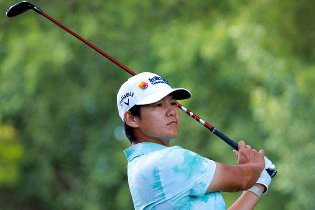 Meijer LPGA, Golf Damen Classic by Simply Give Belmont, MI - JUNE 19: Yani Tseng of Chinese Taipei hits from the 16th tee during the second round of the Meijer LPGA Classic by Simply Give at Blythefield Country Club on June 19, 2026 in Belmont, Michigan. Belmont Michigan United States  Copyright: xAmyxLemusx originalFilename:lemus-meijerlp260619_npjlp.jpg