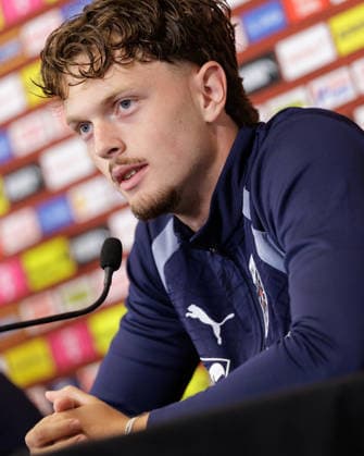 FOOTBALL - FIFA World Cup, WM, Weltmeisterschaft, Fussball 2026, preview SANTA BARBARA,CALIFORNIA,USA,19.JUN.26 - FOOTBALL - FIFA World Cup 2026, USA, Mexico, Canada, preview, Oesterreichischer Fussball-Bund, press conference, PK, Pressekonferenz team AUT. Image shows Paul Wanner (AUT).  GEPAxpictures xArminxRauthner