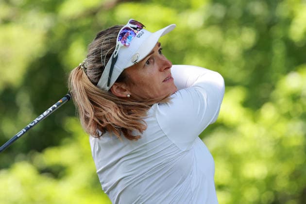 Meijer LPGA, Golf Damen Classic by Simply Give Belmont, MI - JUNE 19: Celine Herbin of France hits from the 16th tee during the second round of the Meijer LPGA Classic by Simply Give at Blythefield Country Club on June 19, 2026 in Belmont, Michigan. Belmont Michigan United States  Copyright: xAmyxLemusx originalFilename:lemus-meijerlp260619_npAs2.jpg