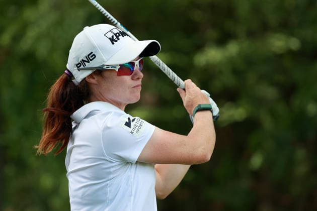 Meijer LPGA, Golf Damen Classic by Simply Give Belmont, MI - JUNE 19: Leona Maguire of Ireland hits from the 16th tee during the second round of the Meijer LPGA Classic by Simply Give at Blythefield Country Club on June 19, 2026 in Belmont, Michigan. Belmont Michigan United States  Copyright: xAmyxLemusx originalFilename:lemus-meijerlp260619_npMkE.jpg