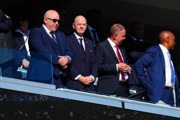 Gianni Infantino, President of FIFA ahead of kick-off Scotland v Morocco, 2026 FIFA World Cup, WM, Weltmeisterschaft, Fussball Group C, Football, Boston Stadium, Foxborough, Massachusetts, USA - 19 Jun 2026Foxborough Boston Stadium Massachusetts (MA) United States of America EDITORIAL USE ONLY No use with unauthorised audio, video, data, fixture lists, club league logos or live services. Online in-match use limited to 120 images, no video emulation. No use in betting, games or single club league player publications.  Copyright: xJavierxGarcia Shutterstockx 16928932ah