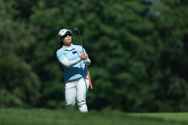 Meijer LPGA, Golf Damen Classic BELMONT, MICHIGAN - JUNE 19: Moriya Jutanugarn of Thailand plays her shot on the first hole during the second round of the Meijer LPGA Classic for Simply Give golf tournament at Blythefield Country Club in Belmont, MI, USA Friday, June 19, 2026. Belmont Michigan United States  Copyright: xJorgexLemusx originalFilename:lemus-meijerlp260619_npccT.jpg