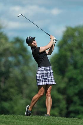 Meijer LPGA, Golf Damen Classic BELMONT, MICHIGAN - JUNE 19: Laney Frye of the United States plays her shot on the first hole during the second round of the Meijer LPGA Classic for Simply Give golf tournament at Blythefield Country Club in Belmont, MI, USA Friday, June 19, 2026. Belmont Michigan United States  Copyright: xJorgexLemusx originalFilename:lemus-meijerlp260619_npiFD.jpg