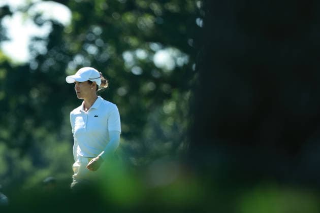 Meijer LPGA, Golf Damen Classic BELMONT, MICHIGAN - JUNE 19: Azahara Munoz of Spain walks on the 9th hole during the second round of the Meijer LPGA Classic for Simply Give golf tournament at Blythefield Country Club in Belmont, MI, USA Friday, June 19, 2026. Belmont Michigan United States  Copyright: xJorgexLemusx originalFilename:lemus-meijerlp260619_npl7f.jpg