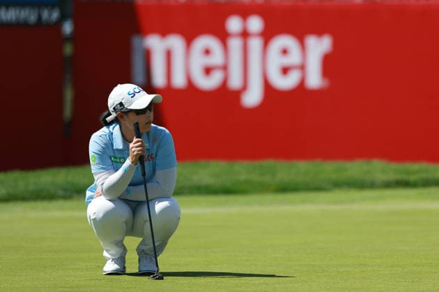 Meijer LPGA, Golf Damen Classic BELMONT, MICHIGAN - JUNE 19: Moriya Jutanugarn of Thailand on the 18th green during the second round of the Meijer LPGA Classic for Simply Give golf tournament at Blythefield Country Club in Belmont, MI, USA Friday, June 19, 2026. Belmont Michigan United States  Copyright: xJorgexLemusx originalFilename:lemus-meijerlp260619_npmPI.jpg