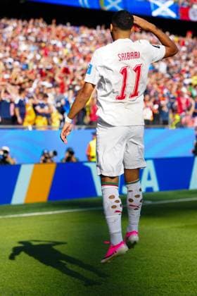 Ismael Saibari of Morocco celebrates scoring for Morocco Scotland v Morocco, 2026 FIFA World Cup, WM, Weltmeisterschaft, Fussball Group C, Football, Boston Stadium, Foxborough, Massachusetts, USA - 19 Jun 2026Foxborough Boston Stadium Massachusetts (MA) United States of America EDITORIAL USE ONLY No use with unauthorised audio, video, data, fixture lists, club league logos or live services. Online in-match use limited to 120 images, no video emulation. No use in betting, games or single club league player publications.  Copyright: xJavierxGarcia Shutterstockx 16928932ap