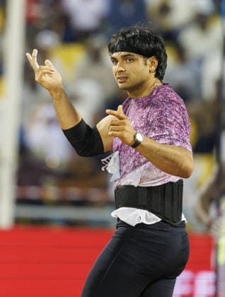 Diamond League Athletics in Doha DOHA, QATAR - JUNE 19: Indian athlete Neeraj Chopra competes in the men s javelin throw final during the Diamond League athletics meeting at the Suheim Bin Hamad Stadium in Doha, Qatar on June 19, 2026. Mohammed Dabbous Anadolu Doha Qatar. Editorial use only. Please get in touch for any other usage.  Copyright: x2026xAnadoluxMohammedxDabbousx