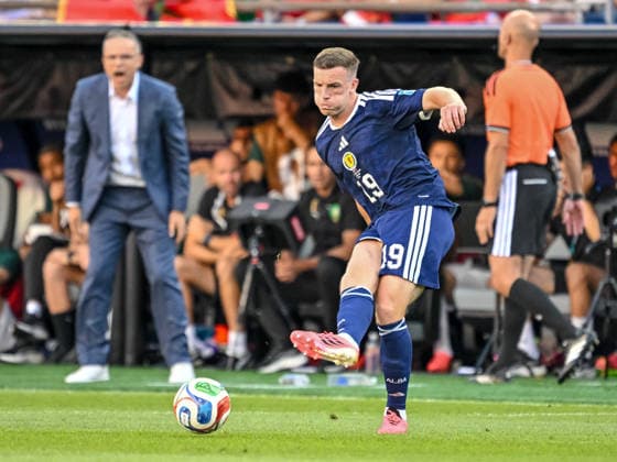 Lewis Ferguson of Scotland controls the ball during the 2026 FIFA World Cup Group C match between Scotland and Morocco at Boston Stadium on June 19, 2026, in Boston, United States. Photo by Harry Langer, DeFodi Images,detected_source_language