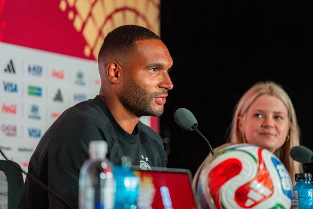 FIFA Fussball Weltmeisterschaft 2026, Gruppe E, Spiel 2, Deutschland vs Elfenbeinküste, 19.06.2026 im Toronto Stadium, Toronto Jonathan Tah (Deutschland) und Julian Nagelsmann (Deutschland) bei der Pressekonferenz vor dem Spiel Deutschland vs. Elfenbeinküste *** 2026 FIFA World Cup, Group E, Match 2, Germany vs. Ivory Coast, June 19, 2026, at Toronto Stadium, Toronto. Jonathan Tah (Germany) and Julian Nagelsmann (Germany) at the press conference ahead of the Germany vs. Ivory Coast match.,detected_source_language Copyright: xBahhoxKarax