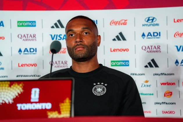 FIFA Fussball Weltmeisterschaft 2026, Gruppe E, Spiel 2, Deutschland vs Elfenbeinküste, 19.06.2026 im Toronto Stadium, Toronto Jonathan Tah (Deutschland) und Julian Nagelsmann (Deutschland) bei der Pressekonferenz vor dem Spiel Deutschland vs. Elfenbeinküste *** 2026 FIFA World Cup, Group E, Match 2, Germany vs. Ivory Coast, June 19, 2026, at Toronto Stadium, Toronto. Jonathan Tah (Germany) and Julian Nagelsmann (Germany) at the press conference ahead of the Germany vs. Ivory Coast match.,detected_source_language Copyright: xBahhoxKarax