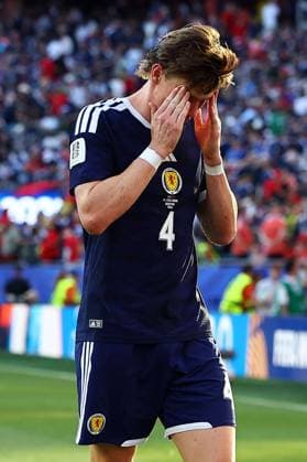 Scott McTominay of Scotland dejected Scotland v Morocco, 2026 FIFA World Cup, WM, Weltmeisterschaft, Fussball Group C, Football, Boston Stadium, Foxborough, Massachusetts, USA - 19 Jun 2026Foxborough Boston Stadium Massachusetts (MA) United States of America EDITORIAL USE ONLY No use with unauthorised audio, video, data, fixture lists, club league logos or live services. Online in-match use limited to 120 images, no video emulation. No use in betting, games or single club league player publications.  Copyright: xMichaelxZemanek Shutterstockx 16928953cp