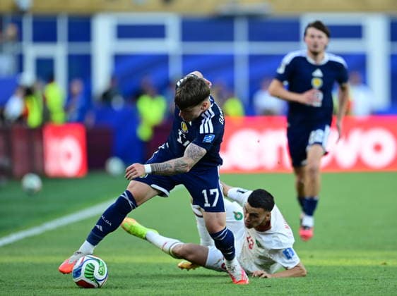 Scotland v Morocco - FIFA World Cup, WM, Weltmeisterschaft, Fussball 2026 - Group C FOXBOROUGH, USA - JUNE 19: Ben Gannon-Doak (17) of Scotland in action during the 2026 FIFA World Cup First Stage Group C match between Scotland and Morocco at Gillette Stadium (Boston Stadium) in Foxborough, Massachusetts, United States on June 19, 2026. Abdulhamid Hosbas Anadolu Massachusetts United States. Editorial use only. Please get in touch for any other usage.  Copyright: x2026xAnadoluxAbdulhamidxHosbasx