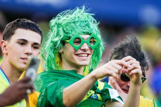 RECORD DATE NOT STATED FIFA World Cup, WM, Weltmeisterschaft, Fussball 2026 - Group C - Brazil v Haiti Brazilian fans before the match between Brazil and Haiti in the second round of Group C of the 2026 FIFA World Cup group stage at Philadelphia Stadium, in Philadelphia, United States, on Friday, June 19, 2026.(Foto: William Volcov Brazil Photo Press IMAGO) Sports Philadelphia PA United States of America Copyright: xWILLIAMxVOLCOVx