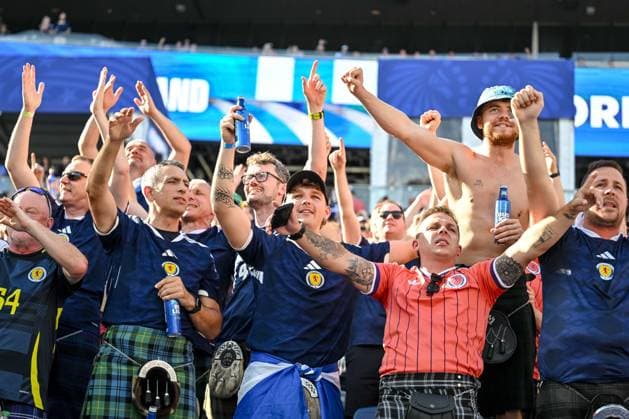 Fans of Scotland during the 2026 FIFA World Cup Group C match between Scotland and Morocco at Boston Stadium on June 19, 2026, in Boston, United States. Photo by Harry Langer, DeFodi Images,detected_source_language