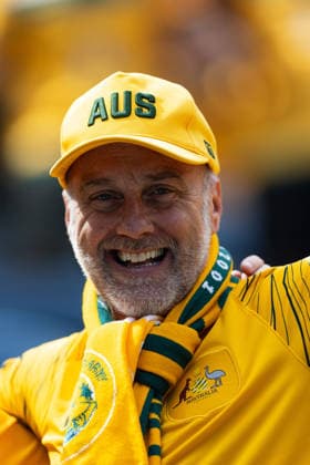 June 19, 2026, Seattle, Washington, USA: Australia fan during the FIFA World Cup, WM, Weltmeisterschaft, Fussball 2026 Group D match between USA and Australia at Lumen Field. Seattle USA - ZUMAc318 20260619_znp_c318_064 Copyright: xJohnxCarusix