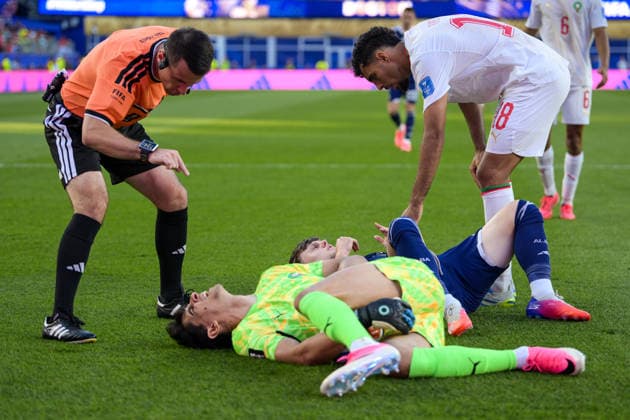 Soccer, 2026 World Cup, 20260619, Scotland vs. Morocco. Pictured, from left Copyright: Passion2Press MarkusxFischerx