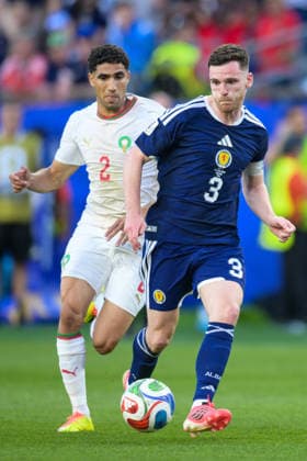 Soccer, 2026 World Cup, 20260619, Scotland vs. Morocco. Pictured from left Copyright: Passion2Press MarkusxFischerx