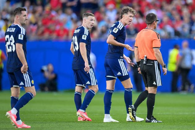 Soccer, 2026 World Cup, 20260619, Scotland vs. Morocco. Pictured, from left Copyright: Passion2Press MarkusxFischerx