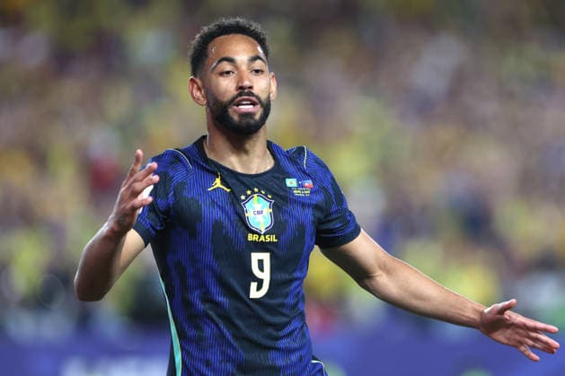 Matheus Cunha of Brazil celebrate a goal during the FIFA World Cup, WM, Weltmeisterschaft, Fussball 2026 group stage match Brazil against Haiti at the Lincoln Financial Field stadium in Philadelphia, United States, 19 June 2026. FIFA World Cup 2026 - Group C - Brazil vs Haití !ACHTUNG: NUR REDAKTIONELLE NUTZUNG!  Copyright: xDavidxTorox GR6091 20260620-55020652232_1